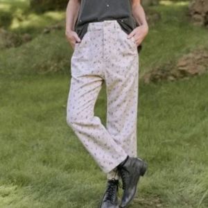 The GREAT. Ranger Pants Cotton Linen Ditsy Floral Print Slouchy Rop Rise 26